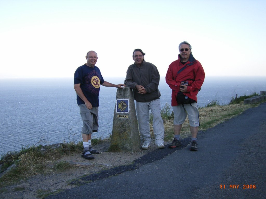 En el Km 0. Finisterre. Camino 2006
