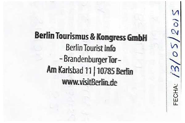 Sello de la oficina de turismo de Berlín