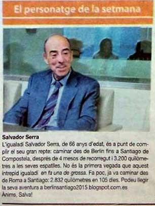 Salvador Serra, personaje de la semana
