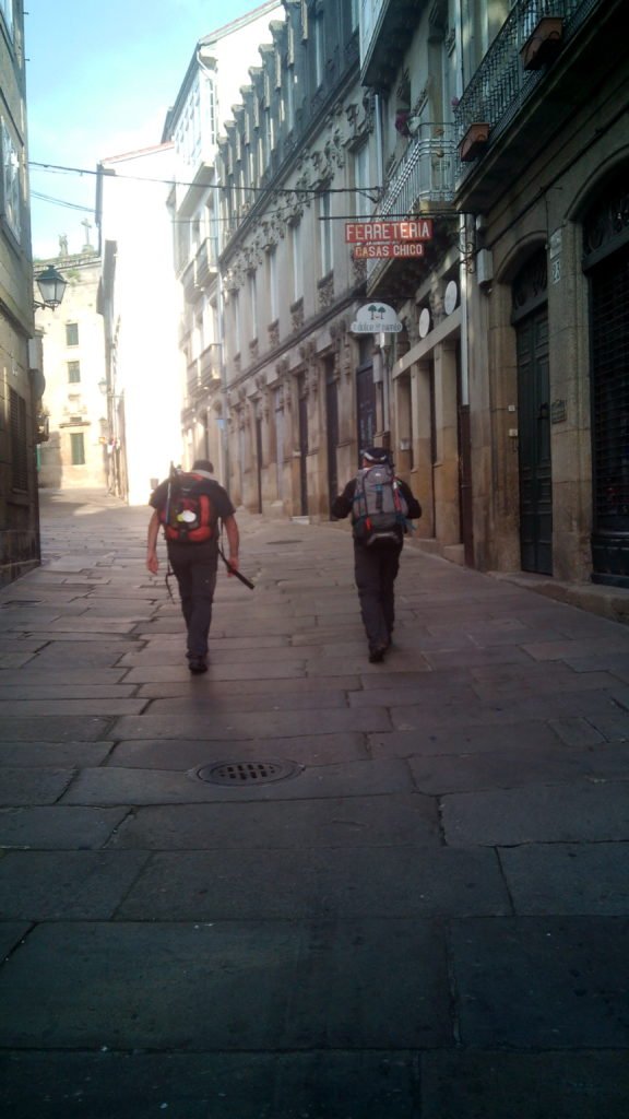 Entrando en Santiago de Compostela