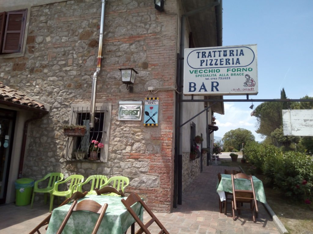Restaurante de carretera Vecchio Forno, en el que paré a comer