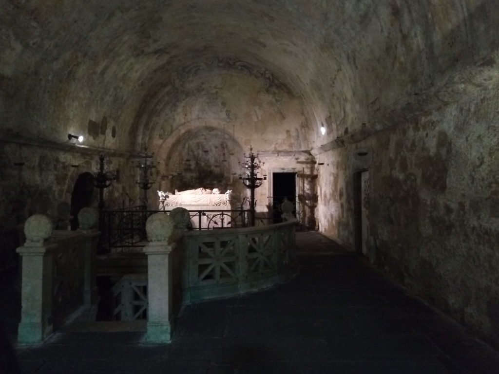 Cripta donde está enterrada Santa Cristina mártir. Bolsena