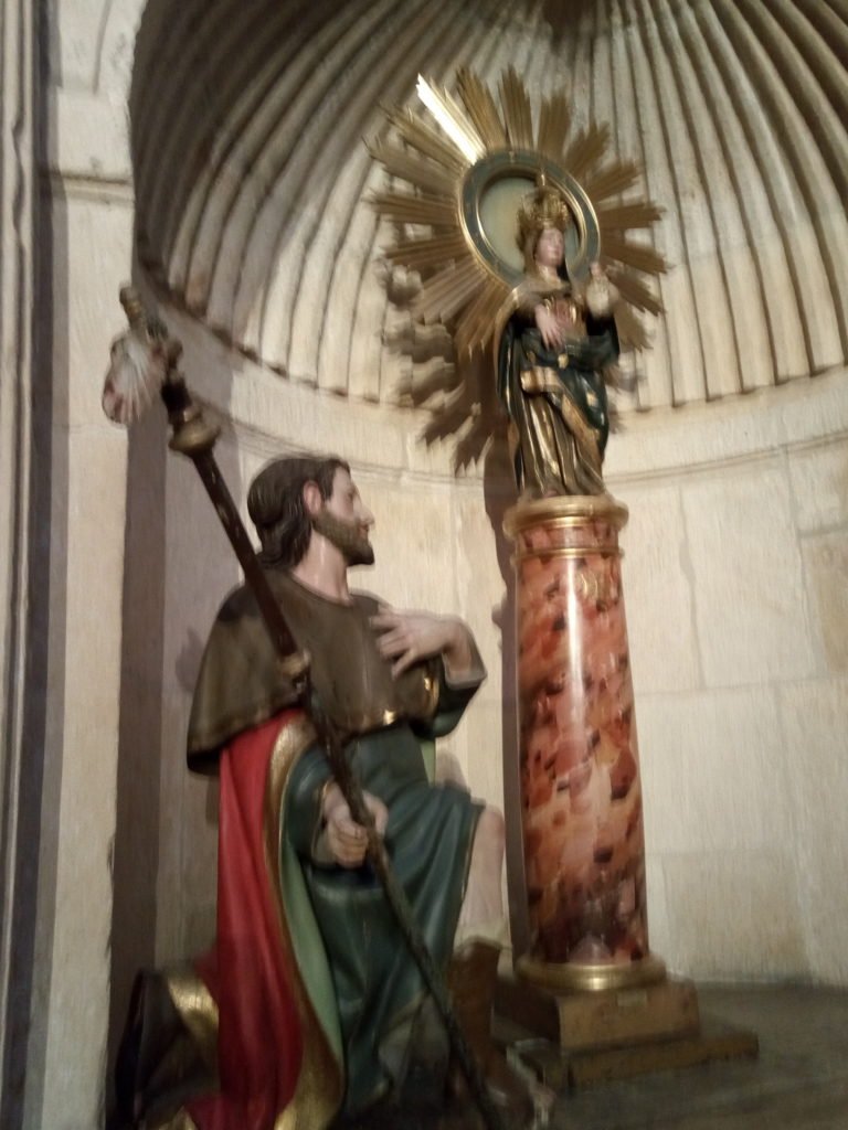 Santiago ante el Pilar de la Virgen, de la Virgen del pilar, para más señas