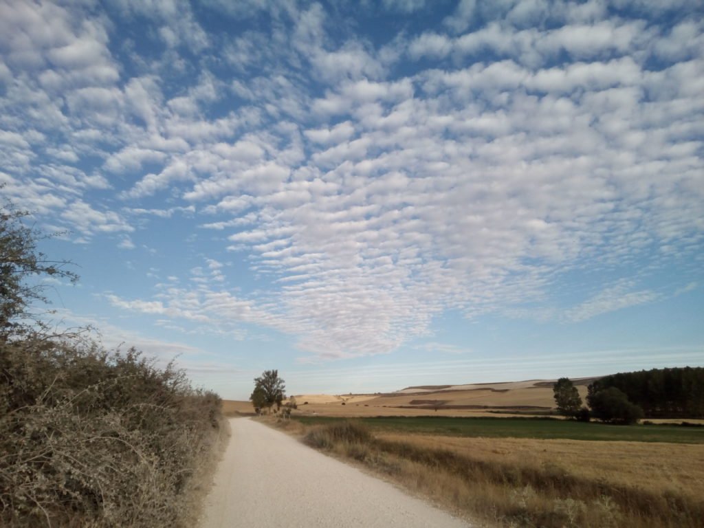 Camino y nubes