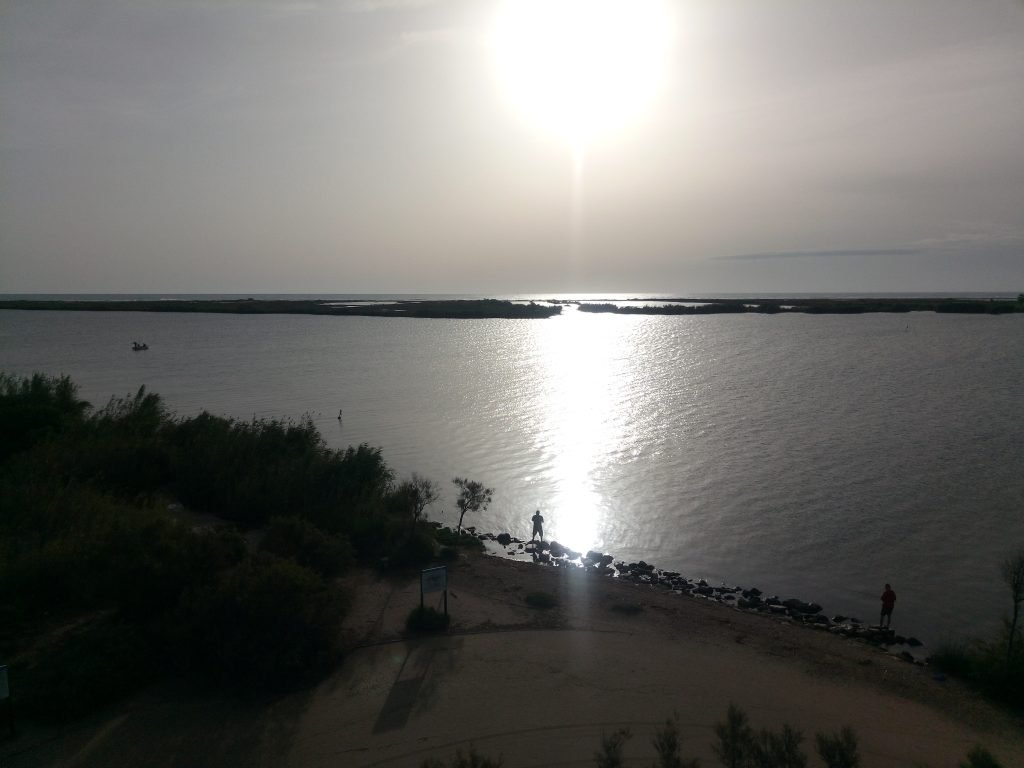 El Ebro entrando en el mar