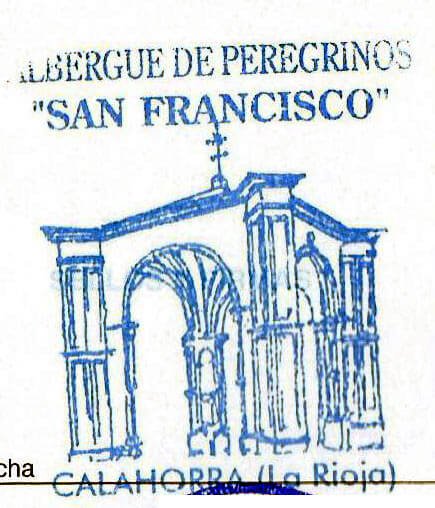 Sello del albergue de peregrinos San Francisco en Calahorra
