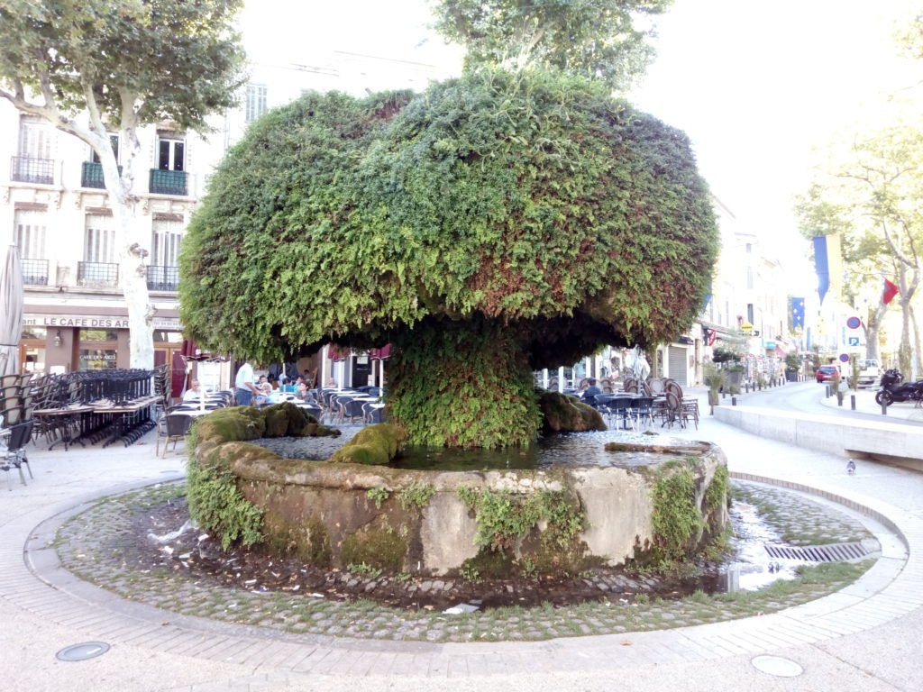 Fontaine Moussue. Fuente típica de Salon de Provence.