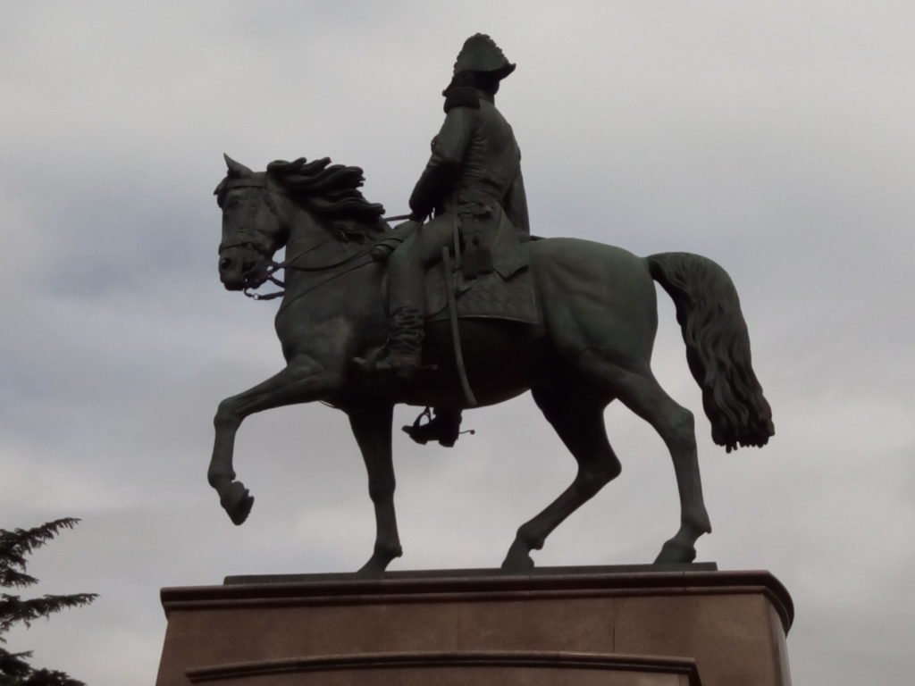 El General Espartero sobre su caballo. Logroño