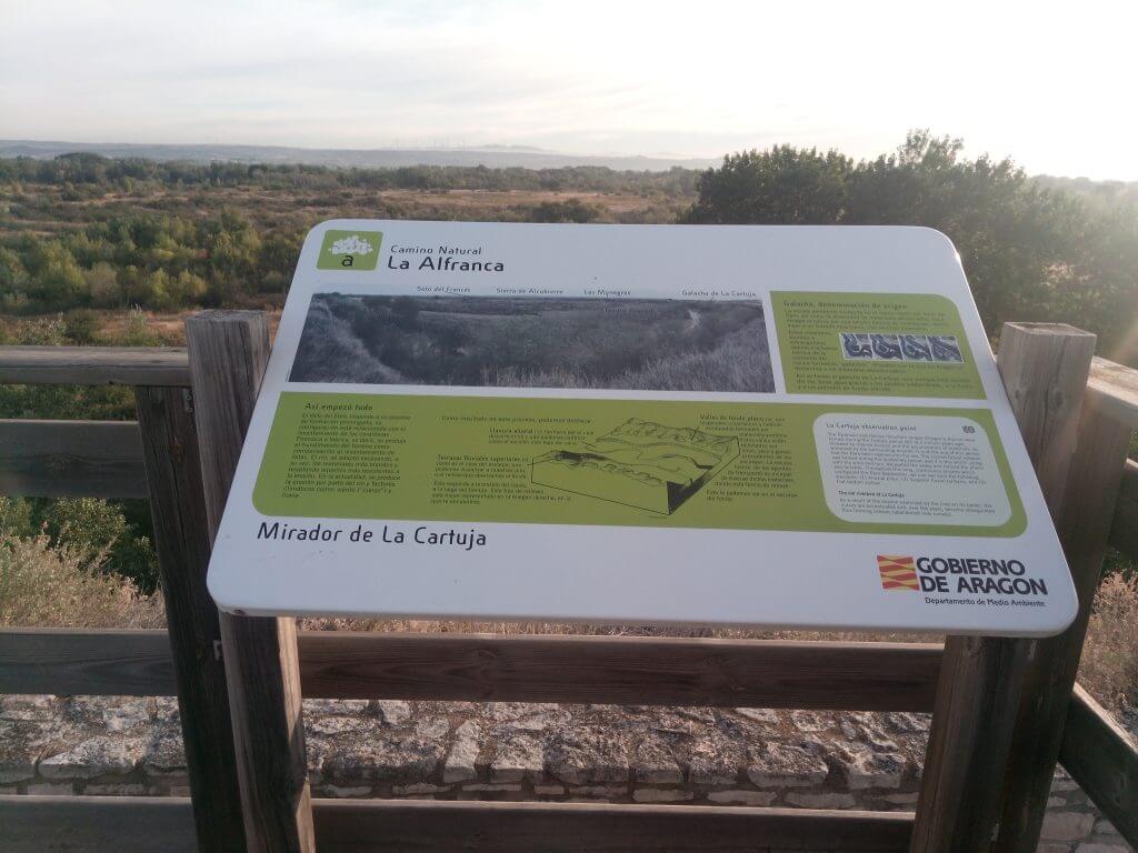 Camino Natural de La Alfranca. Mirador de la Cartuja.